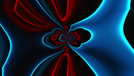 glowing abstract distorted neon. 3d rendering
