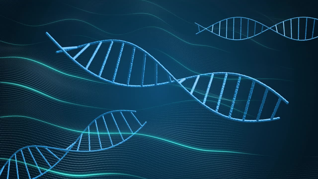 Creating animation of DNA strands and digital wave patterns for scientific data