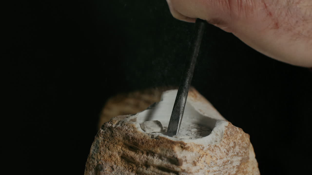 tallado de piedra en progreso