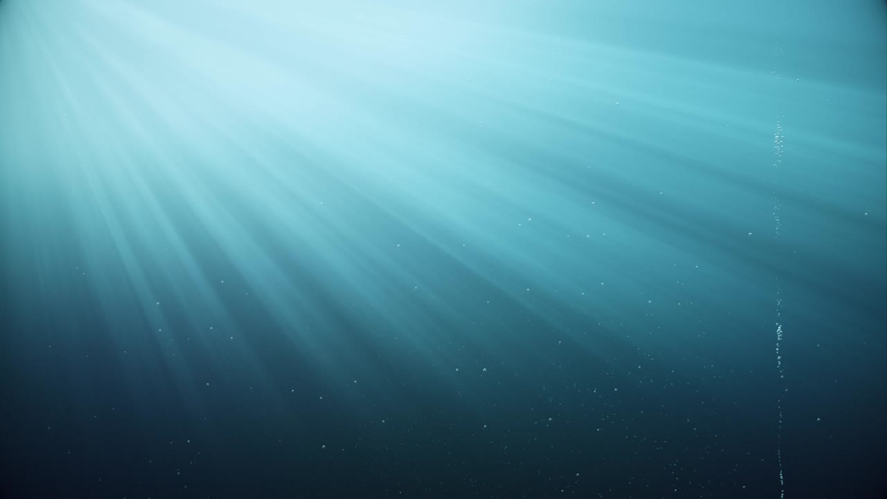 Deep Sea Underwater Abstract Ethereal Heavenly Light Rays Background Loop