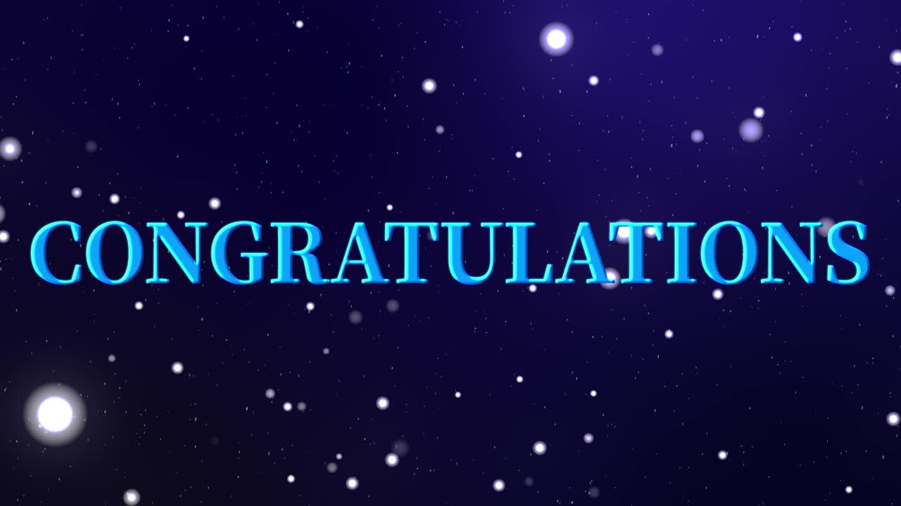 축하 메시지 텍스트 애니메이션 모션 그래픽