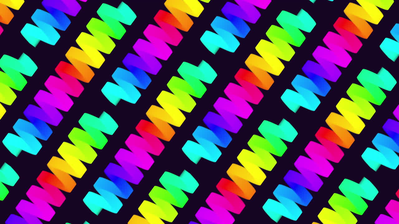 다채로운 선을 가진 활기찬 지그자그 파동 패턴