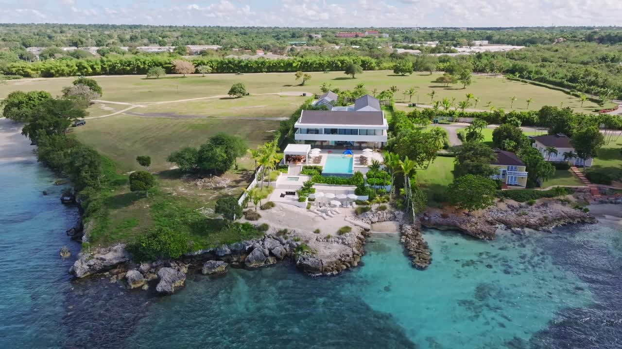 Aerial View Of Luxury villas in Casa De Campo, La Romana, Dominican Republic