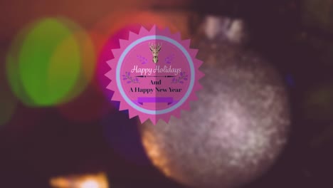 animación de felicitaciones de navidad texto sobre decoraciones de navidad