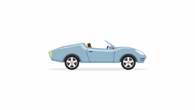 Illustration de voiture de sport cabriolet gris clair