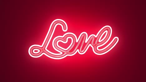 happy valentine's day neon sign, love script lettering inscription with heart  greeting card