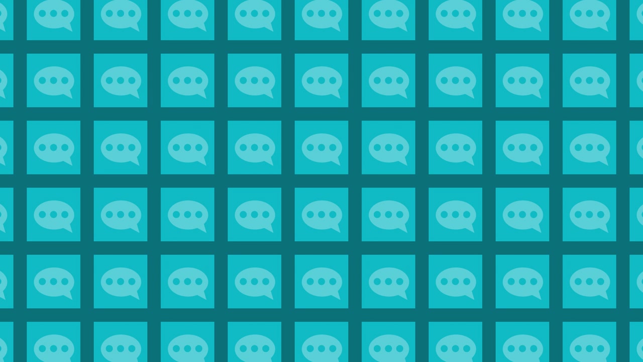 Teal Speech Bubble Pattern