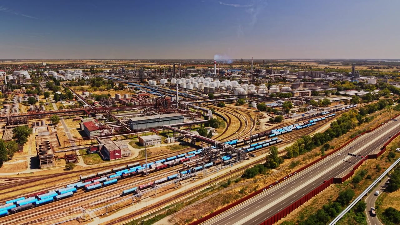 Energieerzeugung und -transport in einem großen Industriegebiet