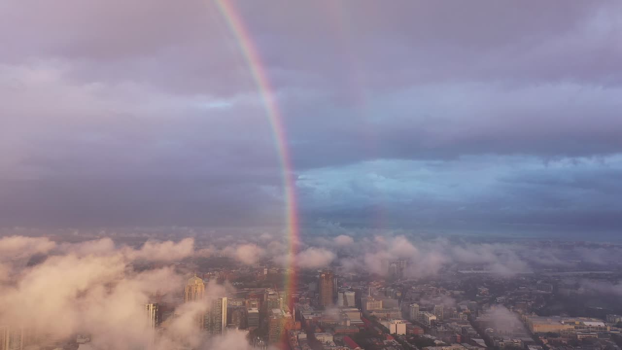 Sydney Sunset and Rainbow Take Off