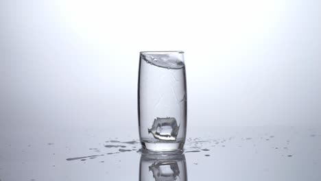 glass of water with ice