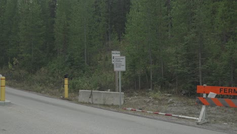 wide shot of the road signs.