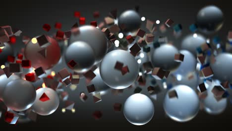 flujo de formas flotantes bucle sin costuras animación de renderizado 3d