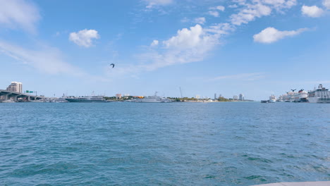 Boats-on-water-near-port