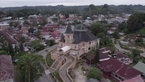 aerial shot of waikaboebak city at sumba island indonesia, aerial