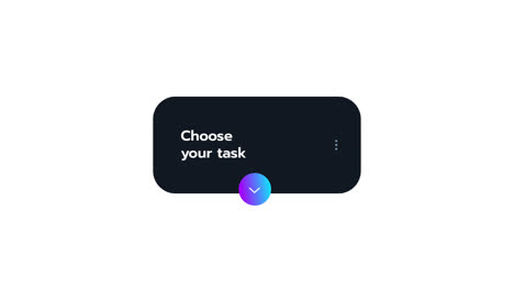 task selection screen