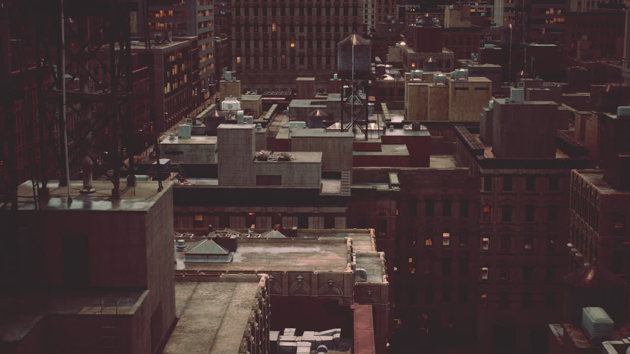 파노라마 화려한 금융 다운타운 도시 전망