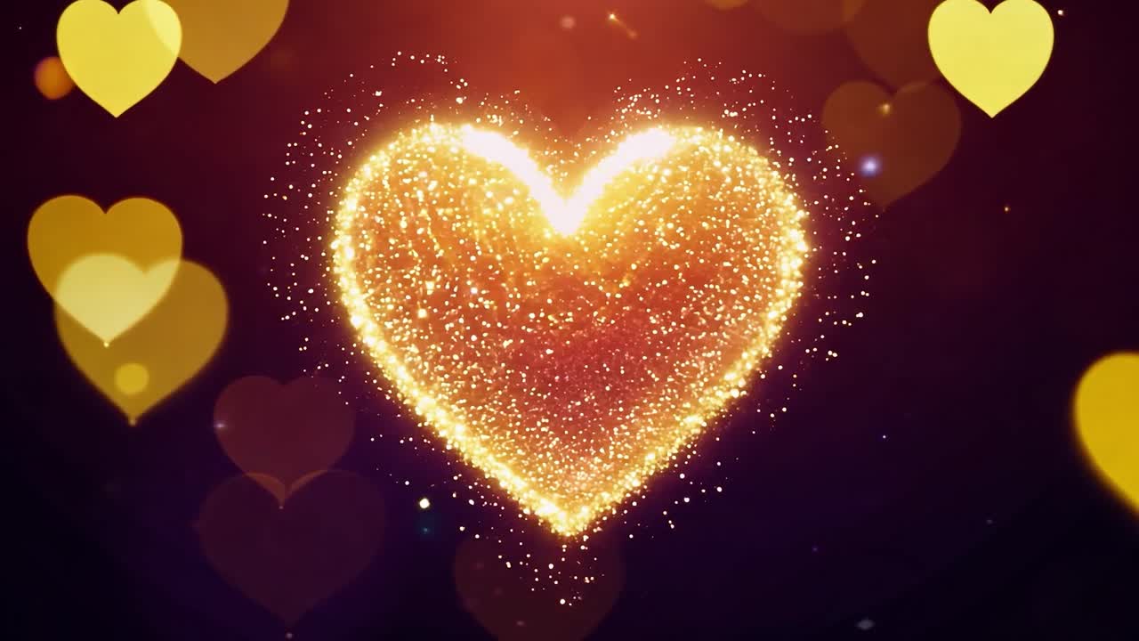골든 하트 스파클 애니메이션