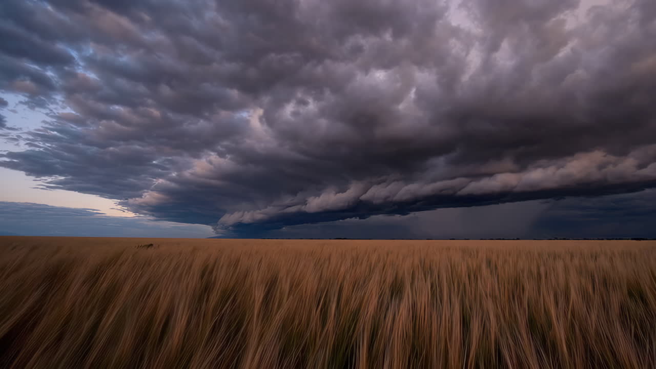 Storm Clouds Over a Golden Wheat Field