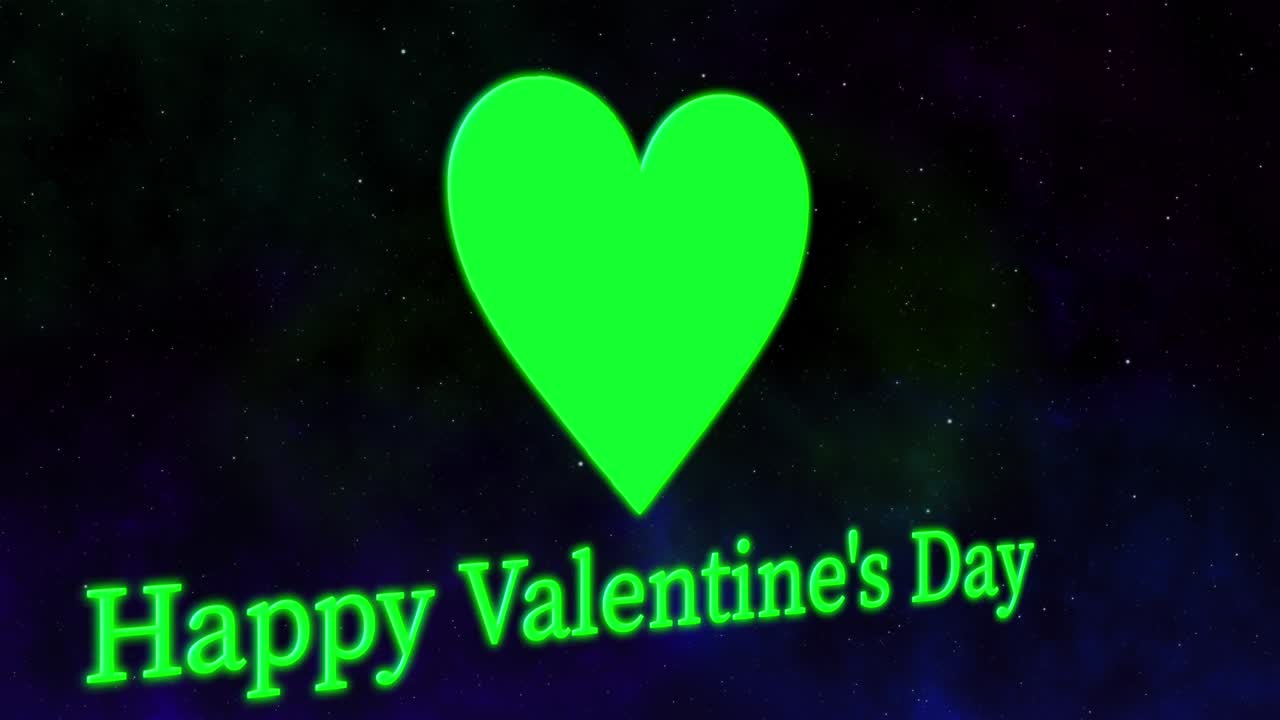 Animazione grafica di testo per messaggio di San Valentino.