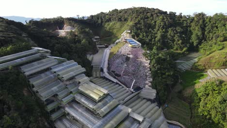 general landscape view of the brinchang district within the cameron highlands area of malaysia