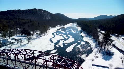 riparius, ny - dji mini - hudson river ice drone