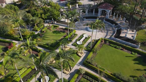 aerial top down view of the beautiful hollis gardens, florida