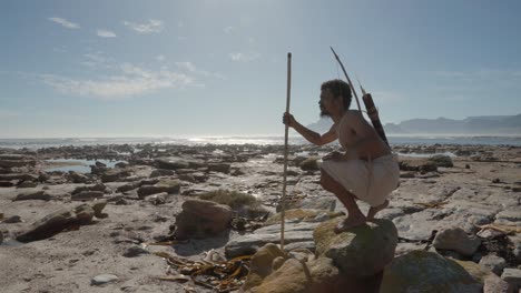 Erste-Indigene-Südafrikanische-Küstenbevölkerung,-Strandloper