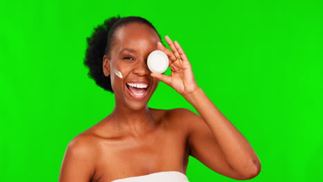 beauty cream, black woman face