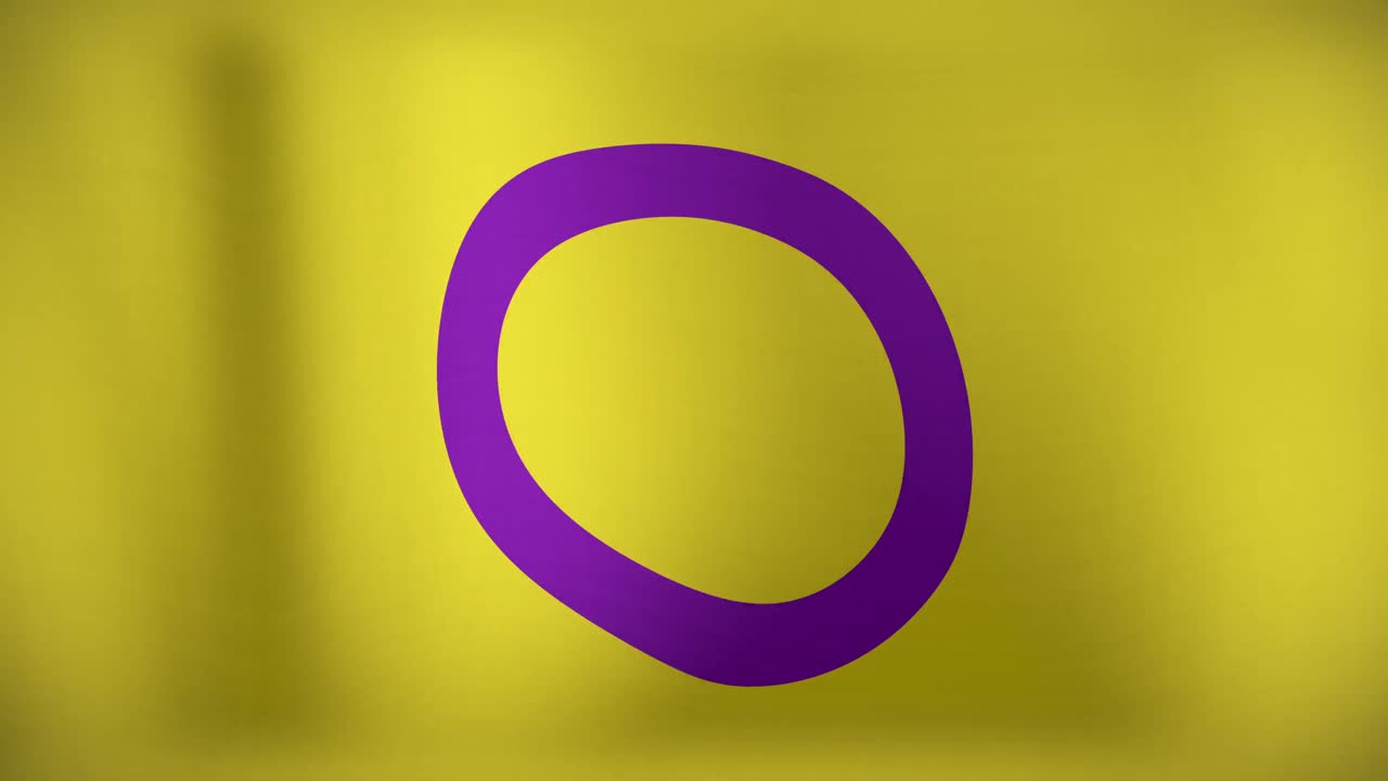 animación de una bandera lgbt con los colores del orgullo intersexual ondeando