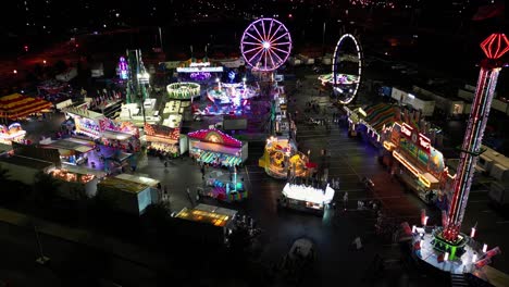 parque de atracciones, lapso de tiempo, movimiento lento a la derecha