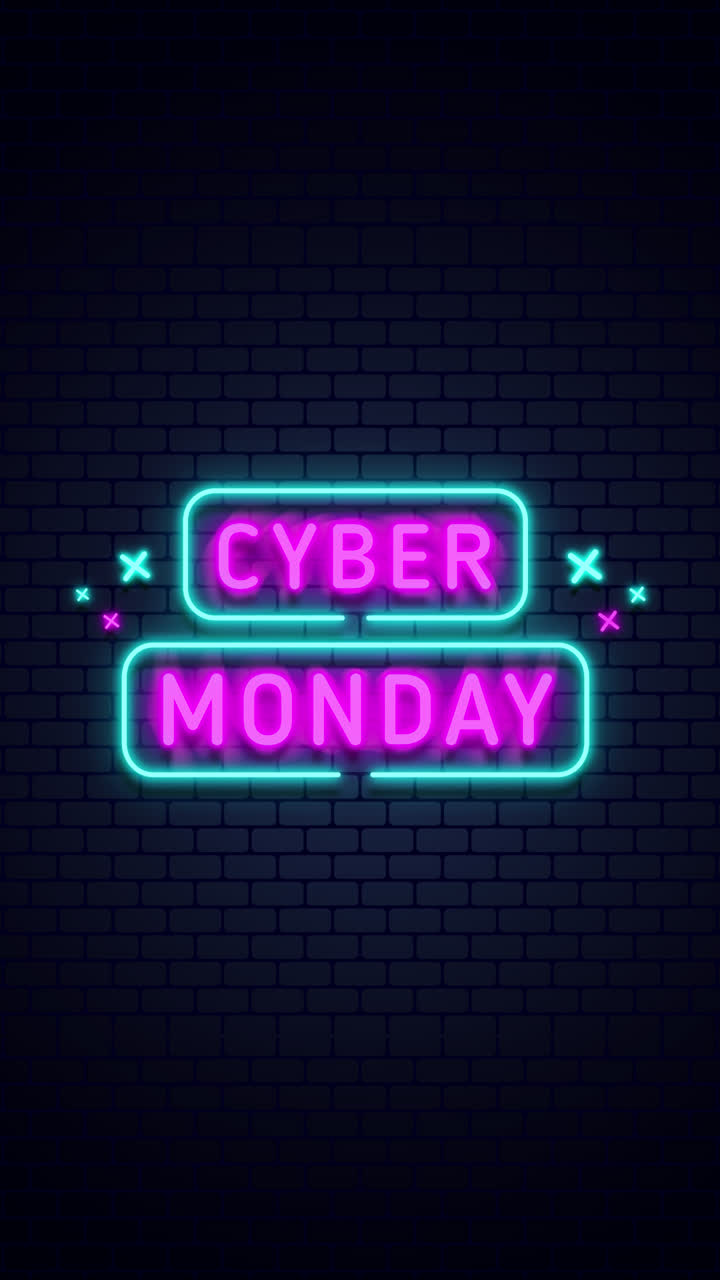 Cyber Monday Neon Sign Graphic