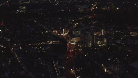 Luftaufnahme:-Stadtdetailaufnahmen-Bei-Nacht-In-Köln-Deutschland
