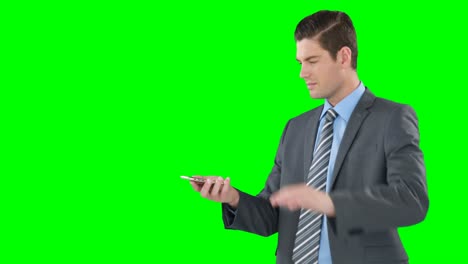businessman using mobile phone