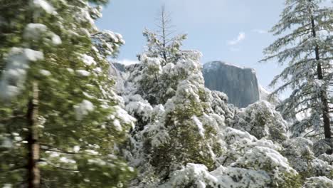 Driving-by-El-Capitan-in-the-winter