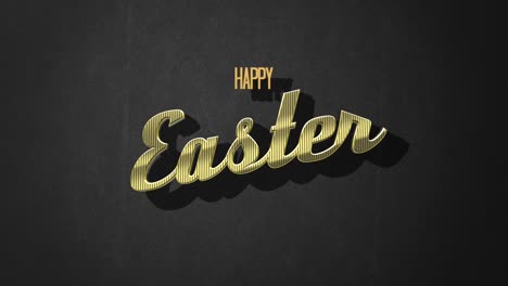 golden easter greetings on captivating black background