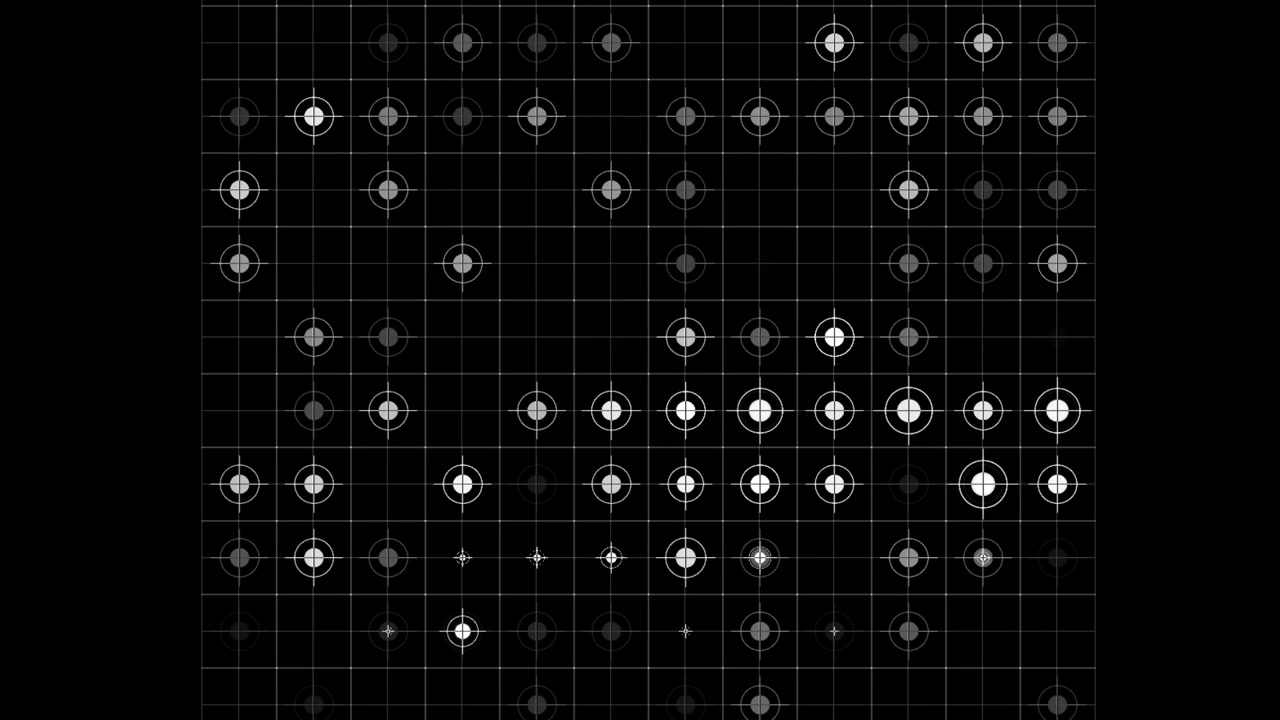 Abstract Digital Grid with Pulsating Circles Animation
