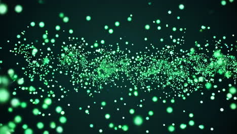 abstract green particle wave