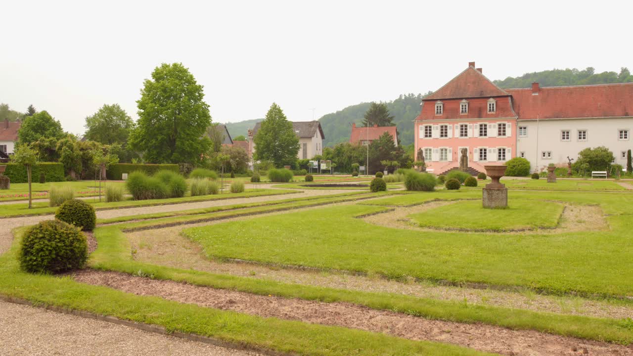Ulkokuva Schwarzenackerin roomalaisesta museosta Homburgissa, Saarlandissa, Saksassa - Panorointikuvaus