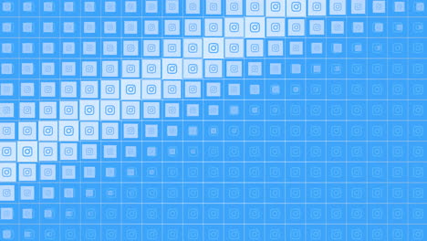 iconos de movimiento de la red social de instagram en un fondo simple