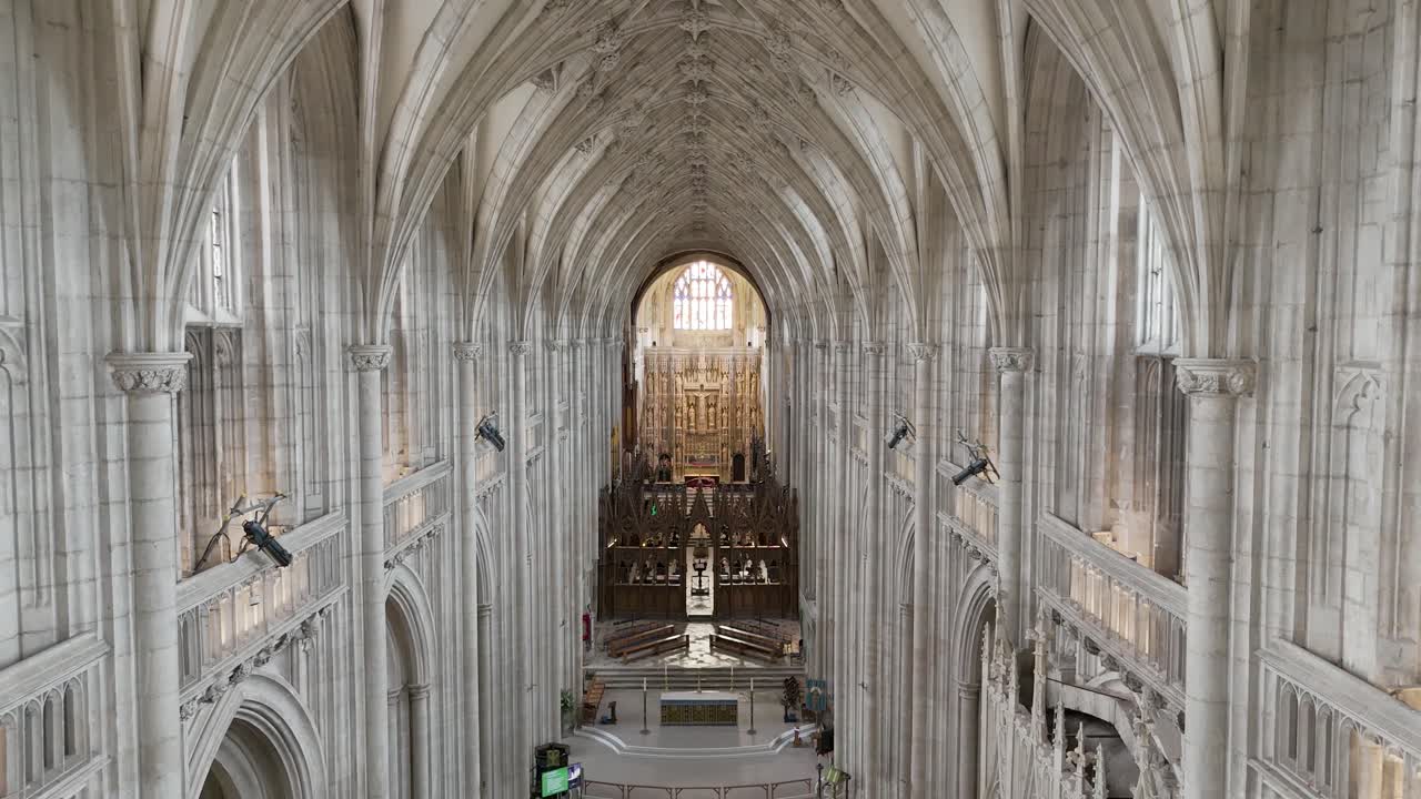 Grand Interior of a Historic Cathedral
