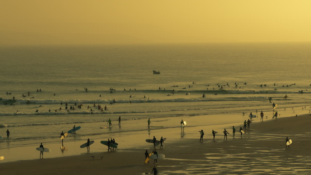 Surfers at Sunset Beach