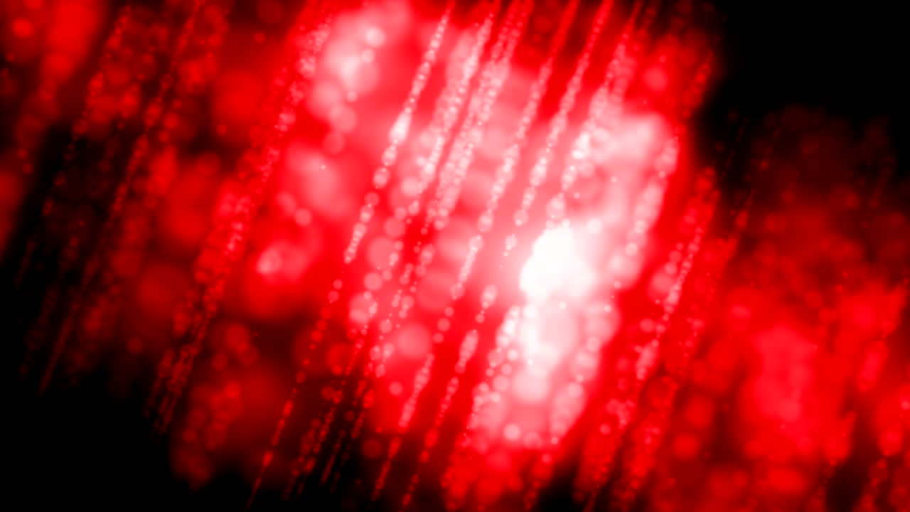 다채롭고 초점을 맞추지 않은 반이는 반이는 점들이 보케 4k 비디오 배경 루프와 같은 대각선 행에 있습니다.