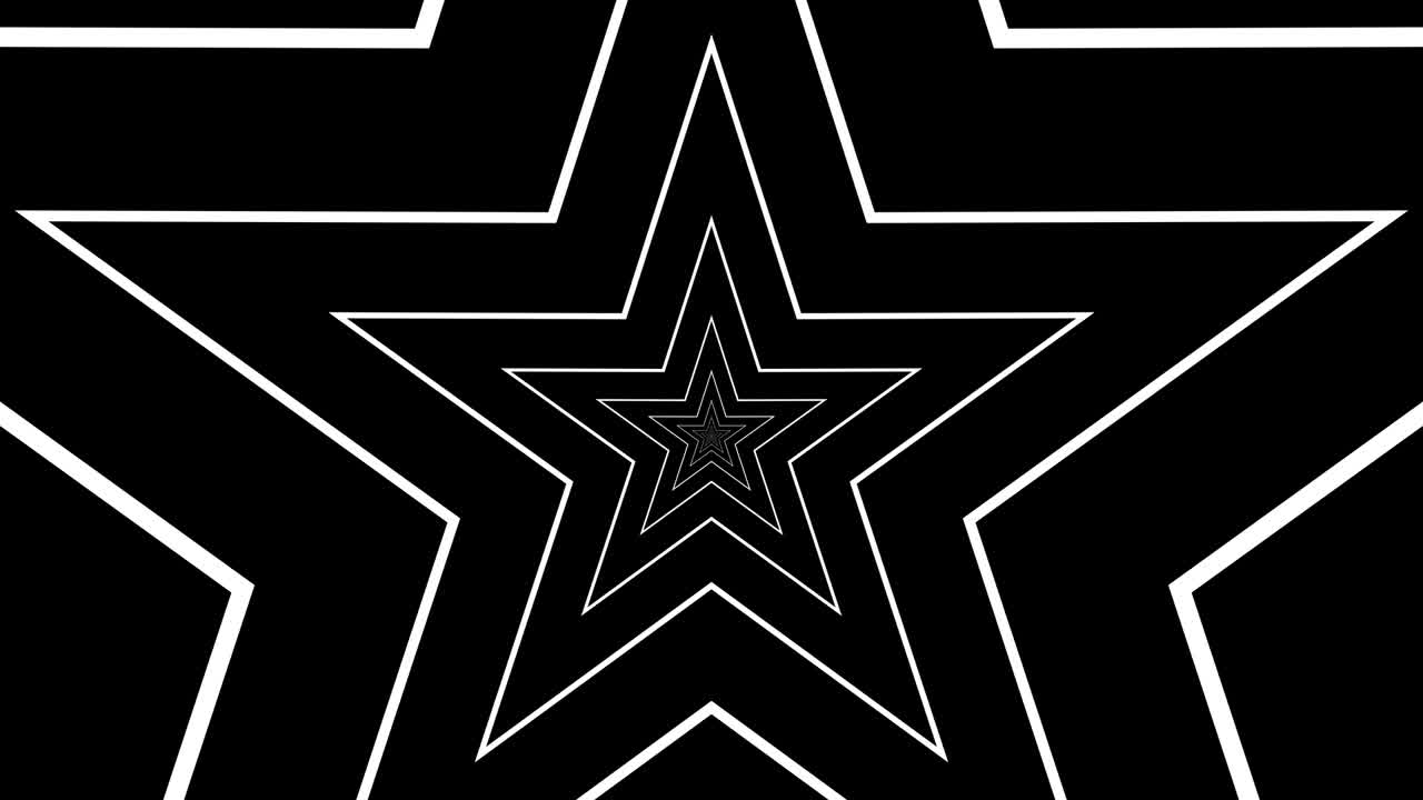 estrella abstracto retro túnel bucle de neón brillante plantilla de vídeo de animación bucle sin costuras.