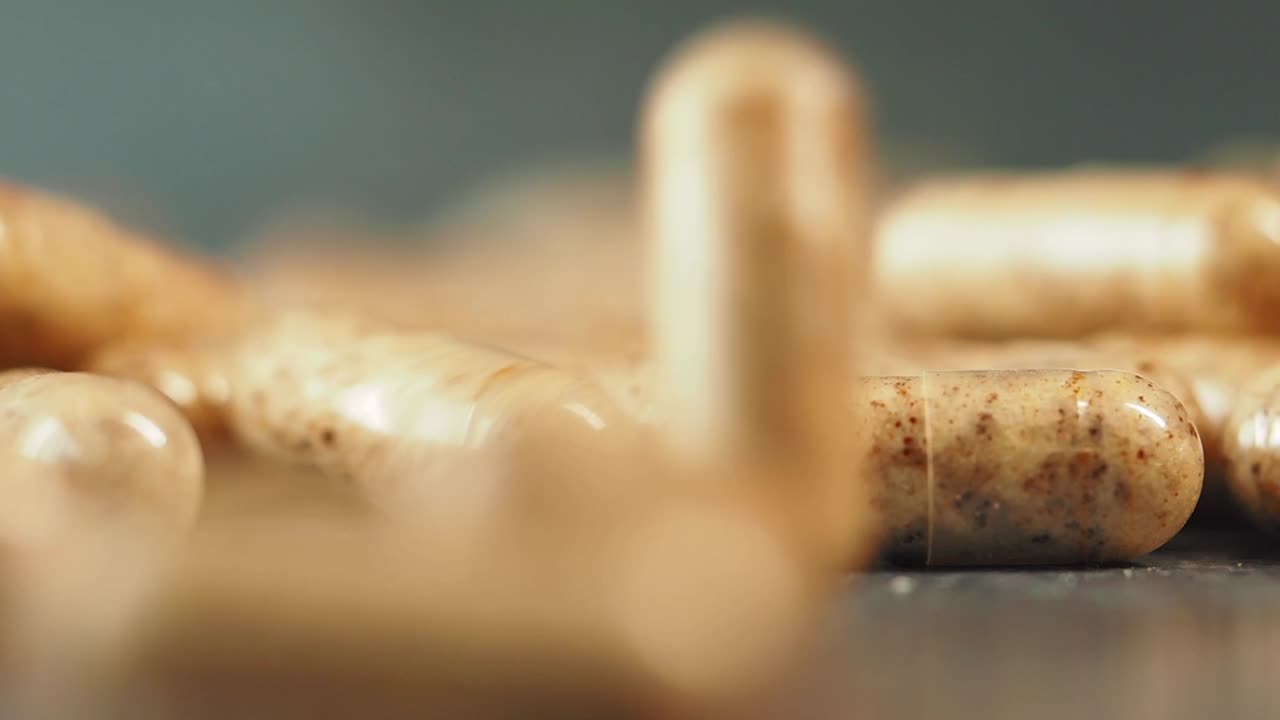 Close-up view of capsules