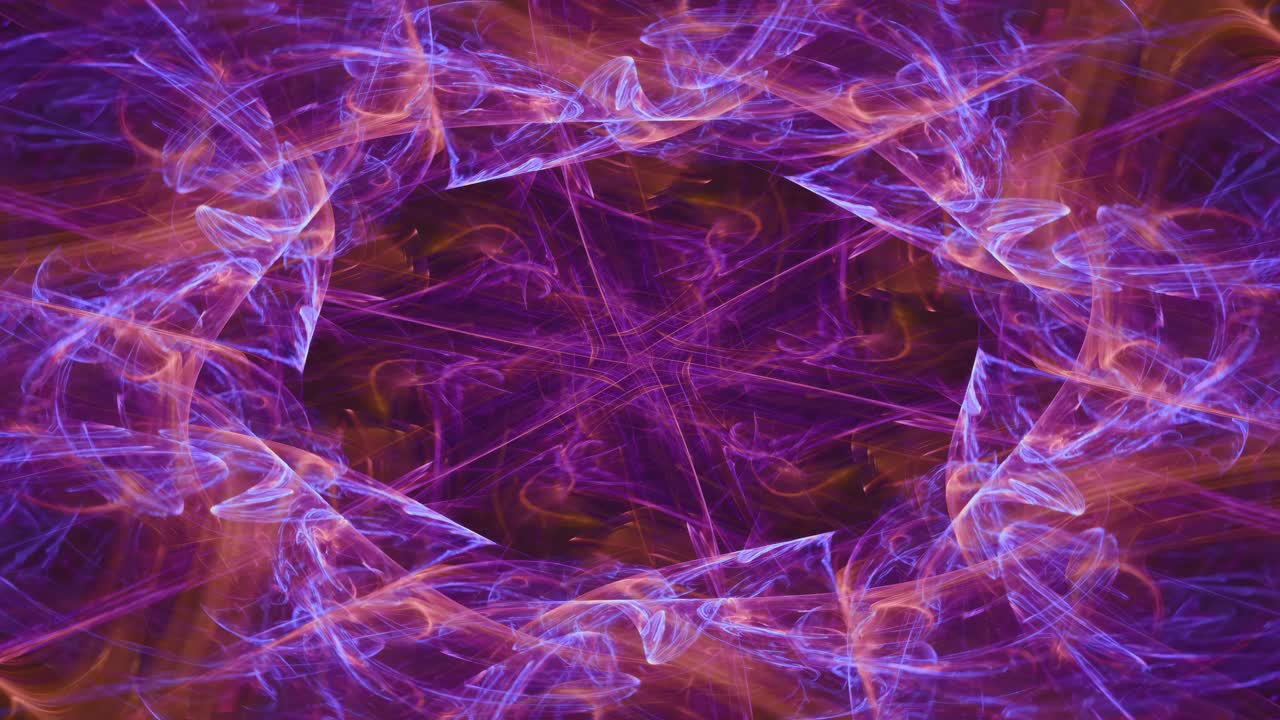 fantasía visual de giros hipnóticos de estrellas galácticas, éxtasis abstracto fractal ciclo sin fin de renovación de la vida y reciclaje del flujo de energía, despertar espiritual, intrincados flujos de patrones geométricos de mandala