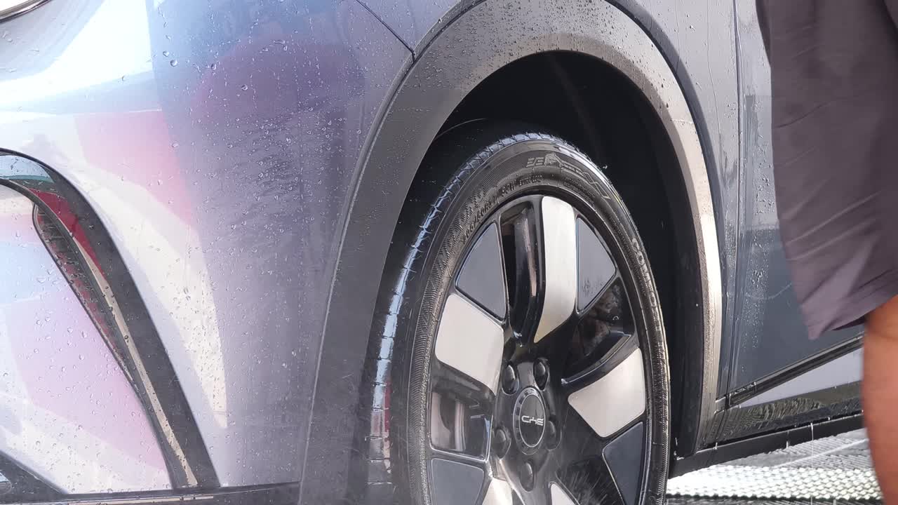 lavado de coches en curso