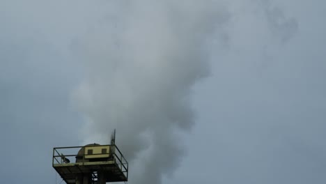 pollution engulfs american flag smoke stack factory