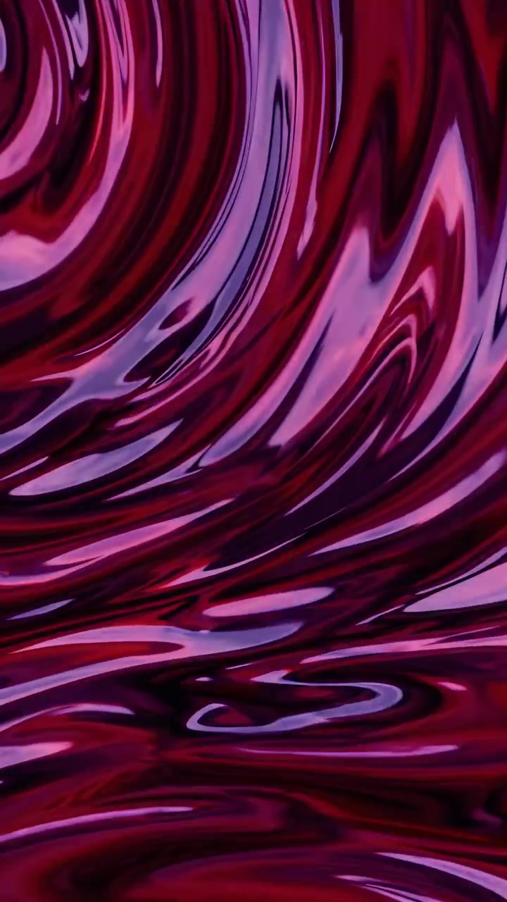 Movimento Liquido Astratto con Tonalità Rosso Intenso e Viola
