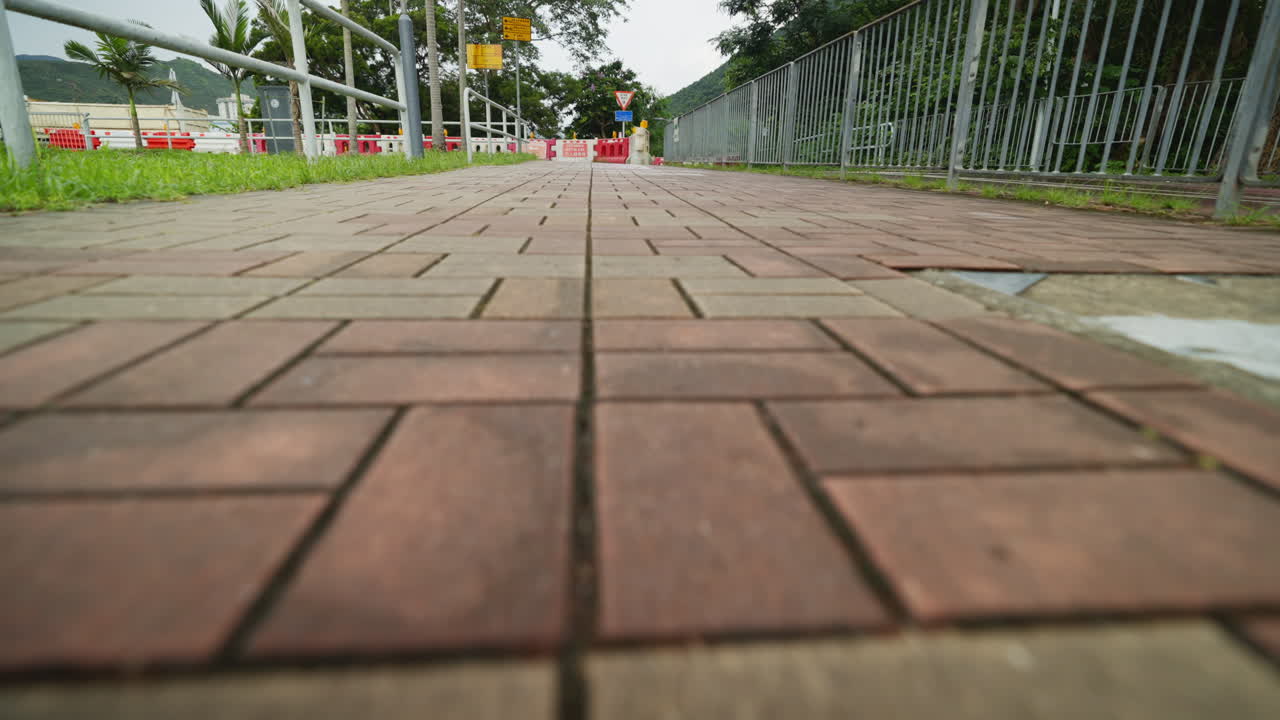 Expressive Pov: Close-Up Slow Motion Movement, Touching Grass and Pavement