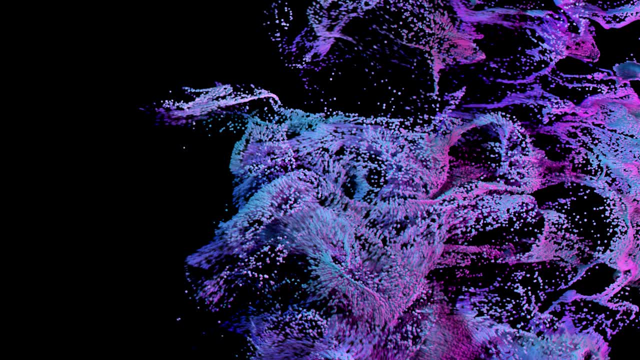 las partículas 4k explotan orgánicamente a través del marco.